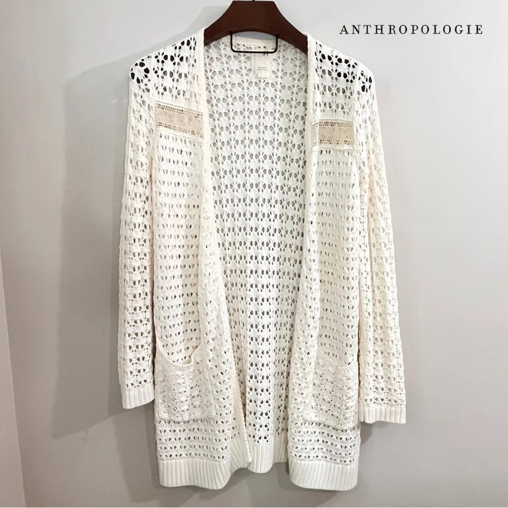 Anthropologie | Far Away From Close Crochet Long Cardigan